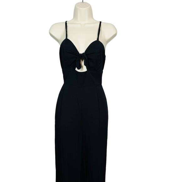 Gianni Bini Jumpsuit Keyhole Cutout Sleeveless Casual Black Pant - 4 - Picture 1 of 9